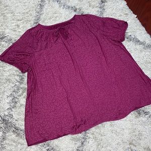 Lane Bryant magenta animal print swing top 22/24